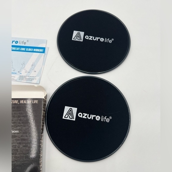 Azure Life Core Sliders Push Ups Size 7 Fitness Exercise Home Black Sealed NIB - Picture 6 of 9